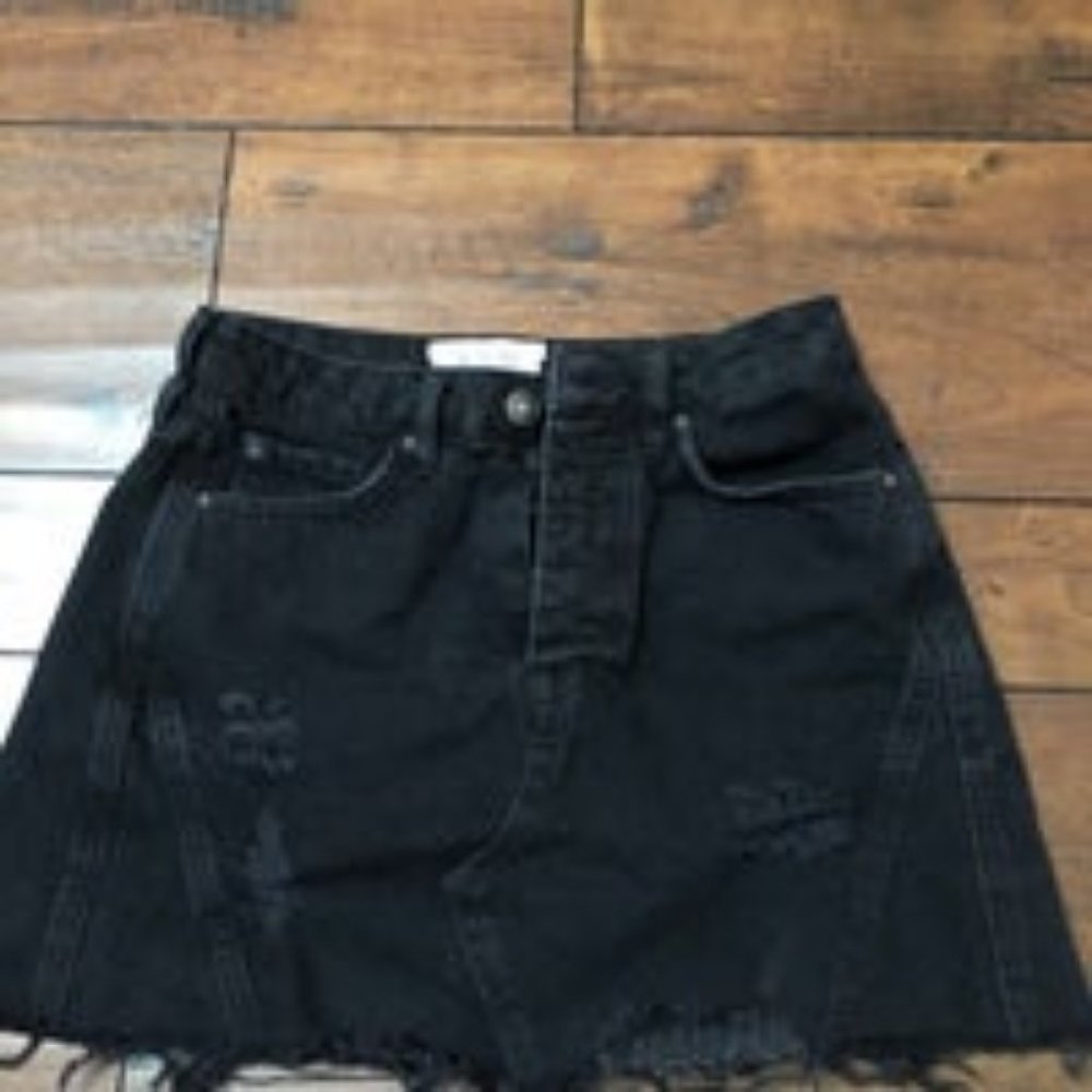 Free people denim skirt